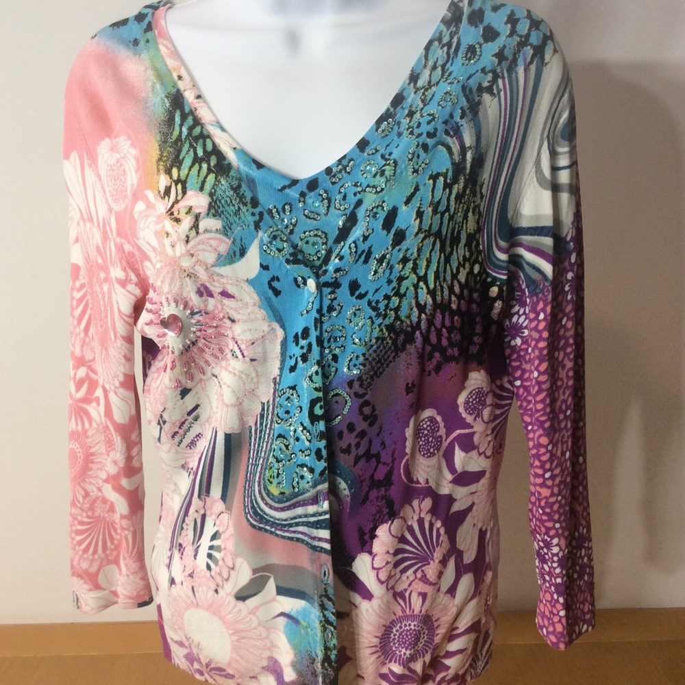 Vertigo Cardigan/Tank sweater set sequin